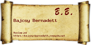 Bajcsy Bernadett névjegykártya