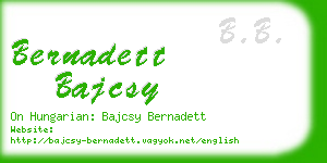 bernadett bajcsy business card